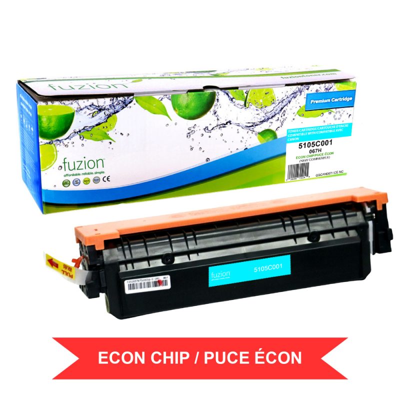 Canon 5105C001 (067H) w/ ECON chip Toner Compatible à haut rendement - Cyan