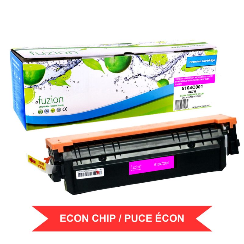 Canon 5104C001 (067H) w/ ECON chip Toner Compatible à haut rendement - Magenta