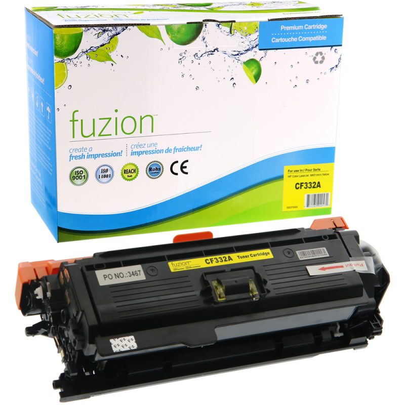HP CF332A (654A) Toner Reconditionné - Yellow