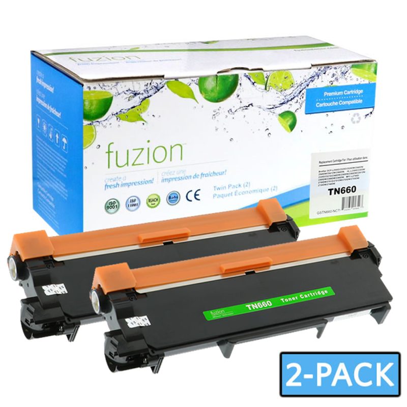 Brother TN660 Toner Compatible à haut rendement - (2/Pack)