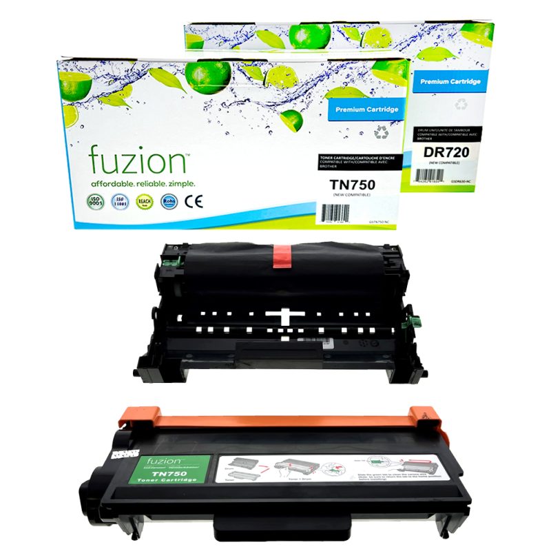 Brother TN750 / DR720 Ensemble de toner et drum compatible