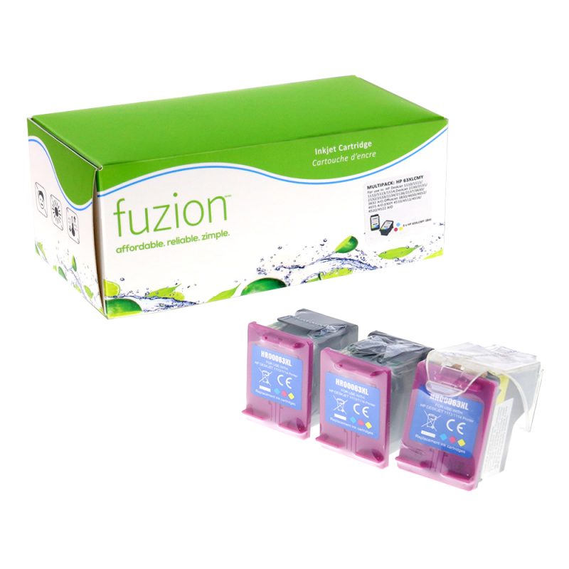 HP #63XL Remanufactured Infinite Ink Kit (3) - HY CMY