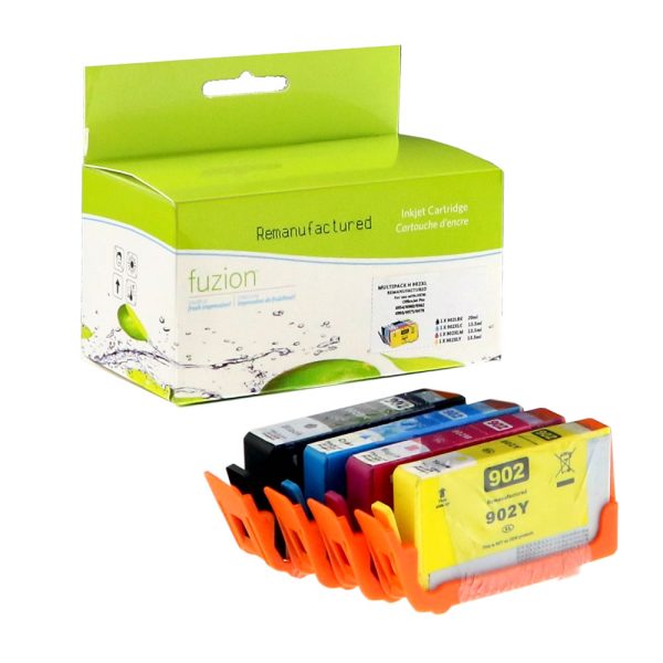 HP #902XL Remanufactured Inkjet Set - XL C/M/Y - XL Black