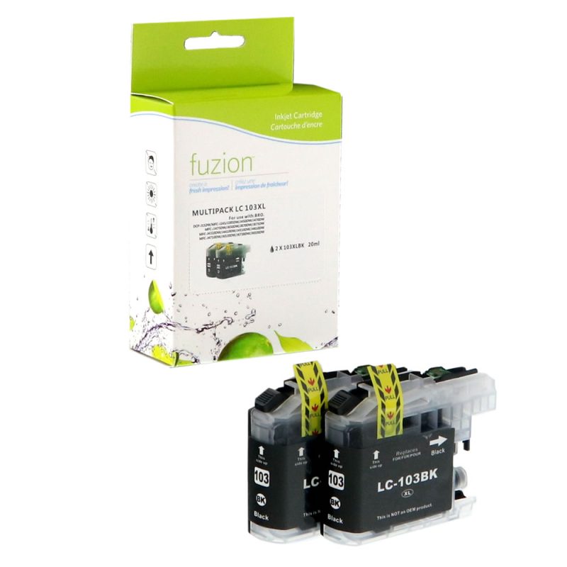 Brother LC1032PKS Ensemble de 2 cartouches compatibles - Noir