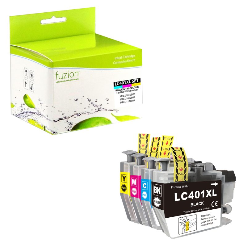 Brother LC401XL Ensemble de cartouches compatibles - C/K/M/Y