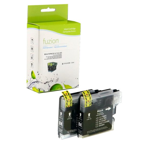 Brother LC612PKS Ensemble de 2 cartouches compatibles - Noir