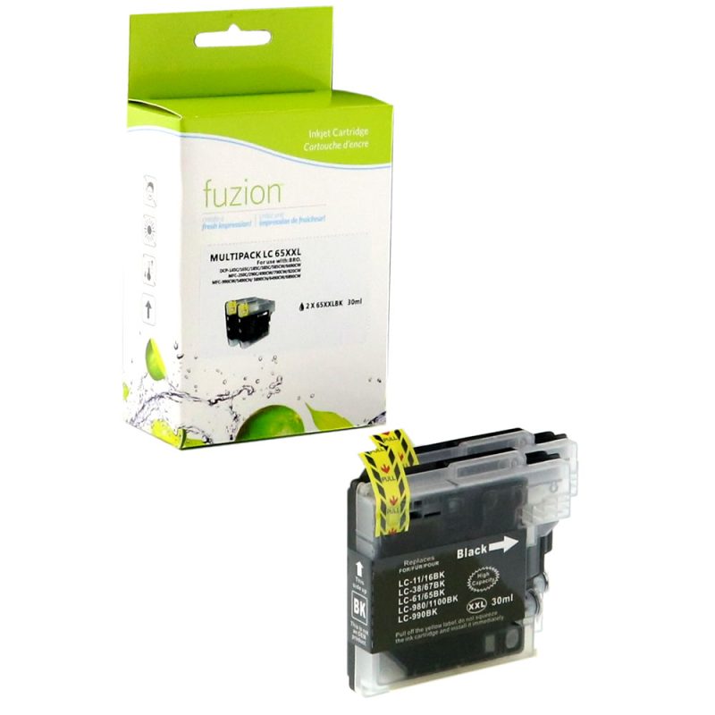 Brother LC652PKS Ensemble de 2 cartouches compatibles - Noir