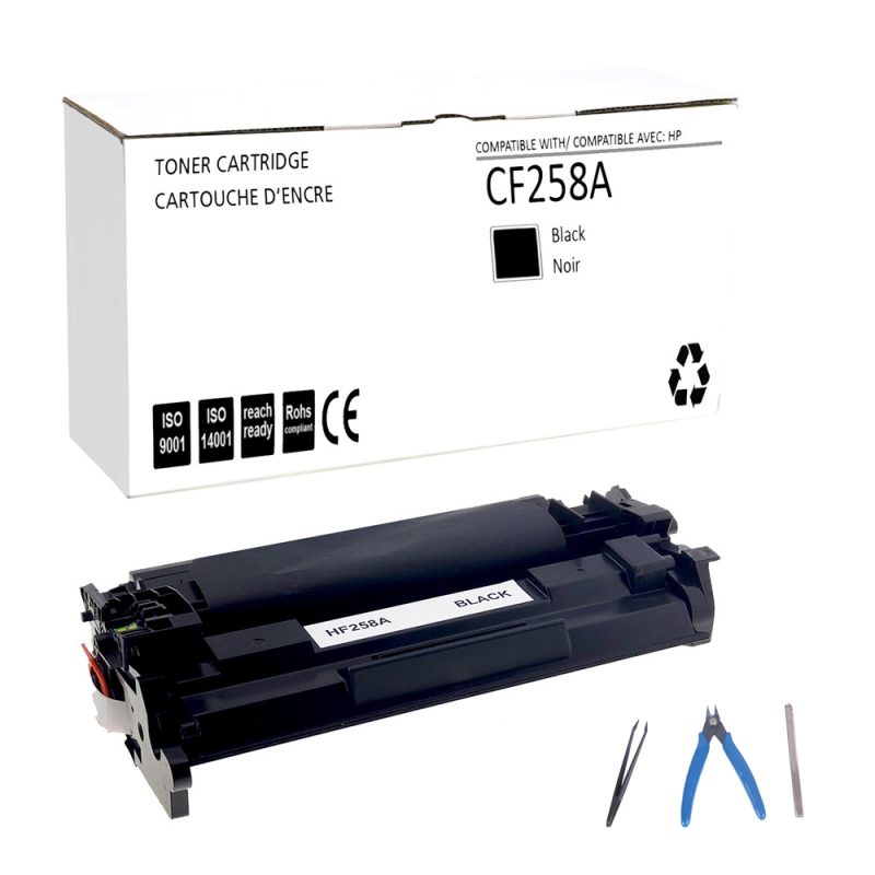 White Box CF258A Toner Compatible - Black  (No Chip)